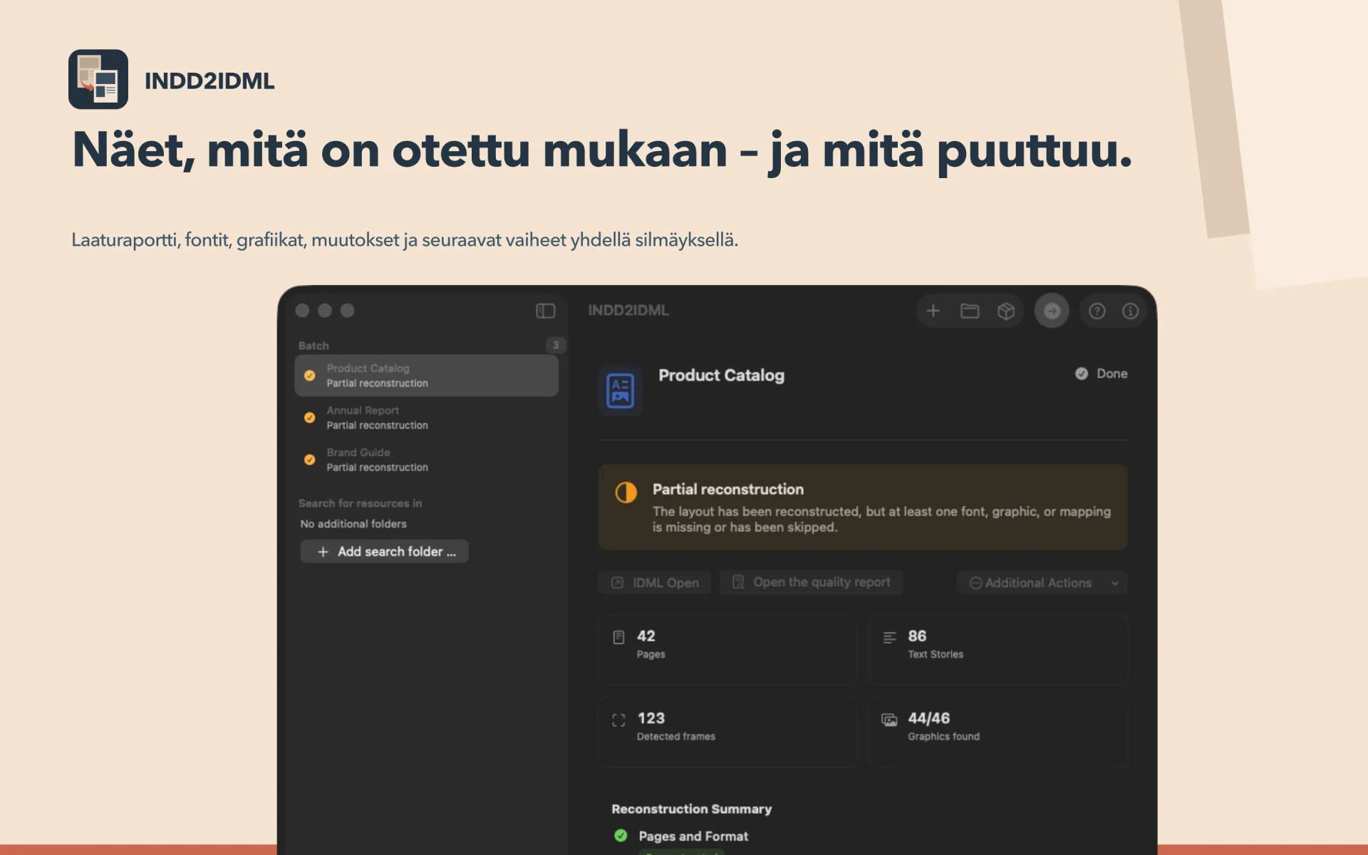 Tarkista tulokset