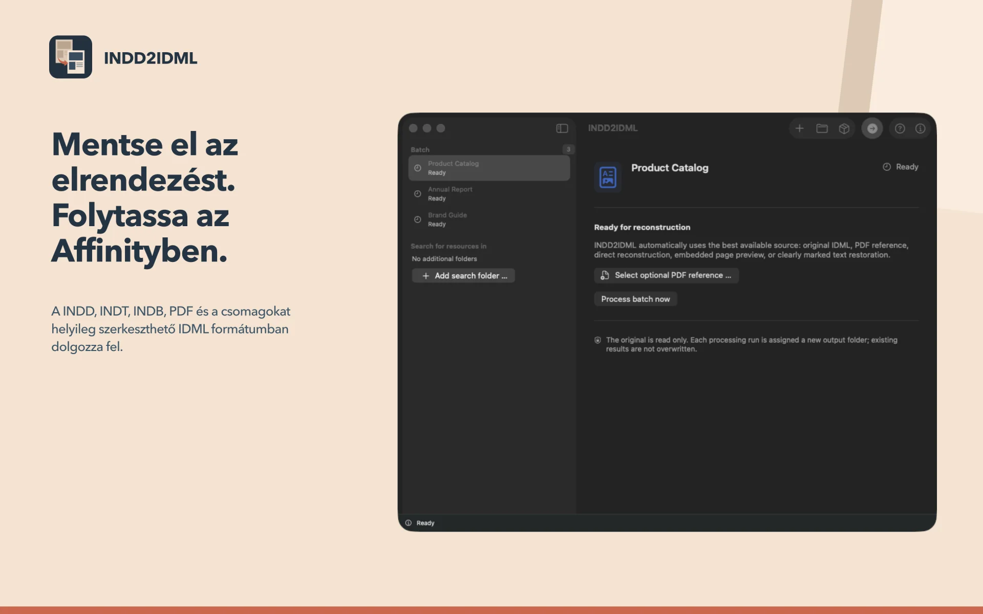INDD2IDML – Konverter: INDD az Affinity Publisherhez